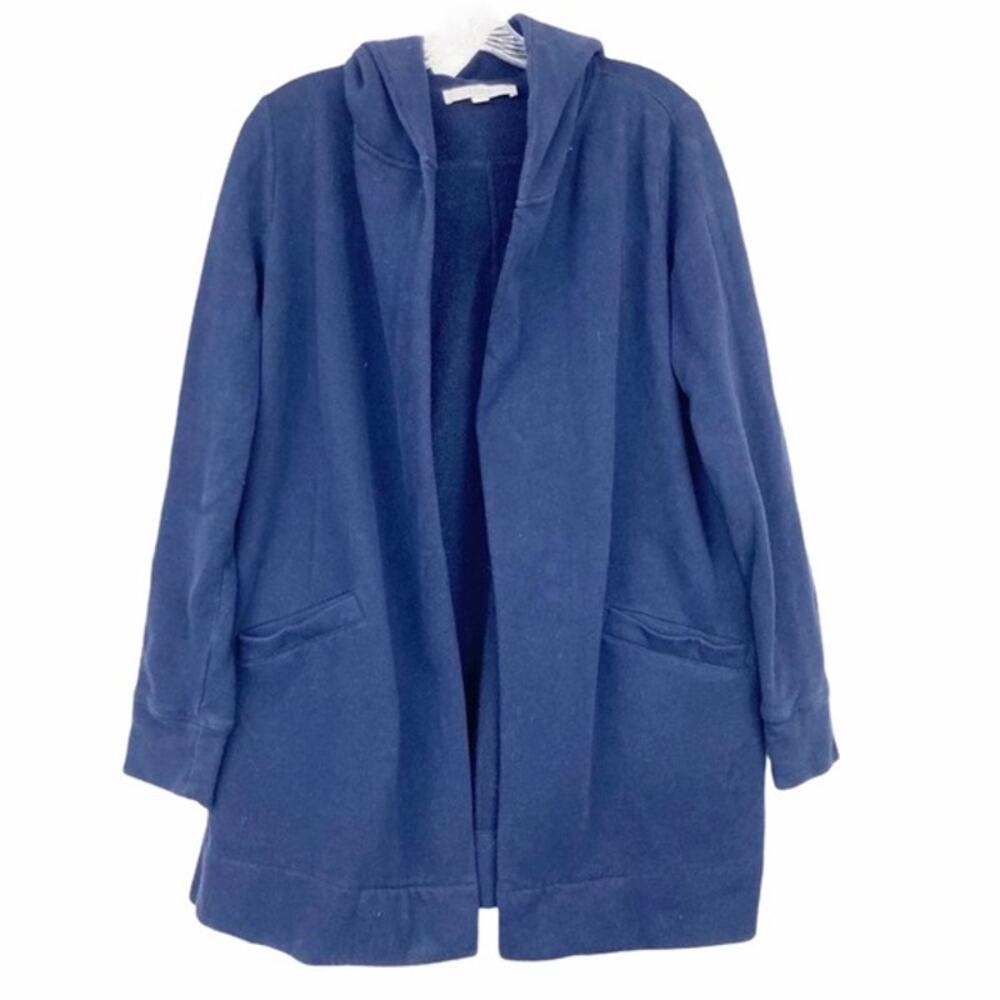 Ann Taylor Loft Navy Blue Open Front Cardigan